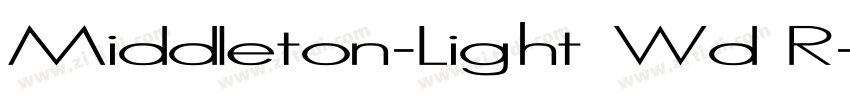 Middleton-Light Wd R字体转换